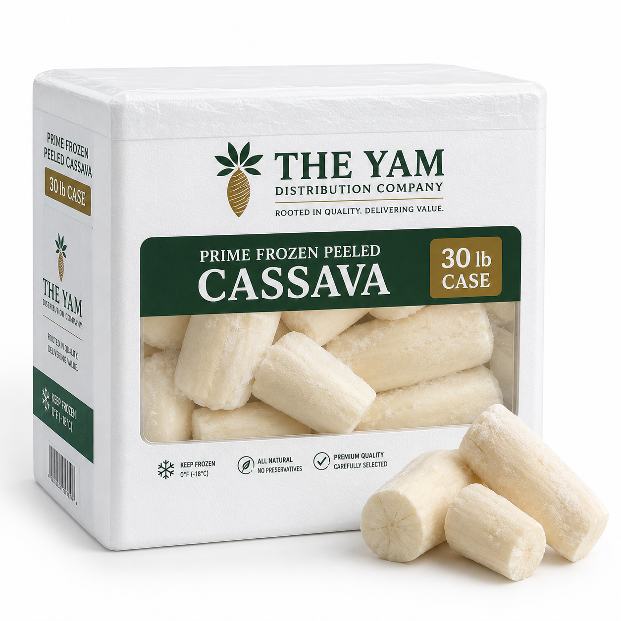 Prime Frozen Peeled Cassava Case